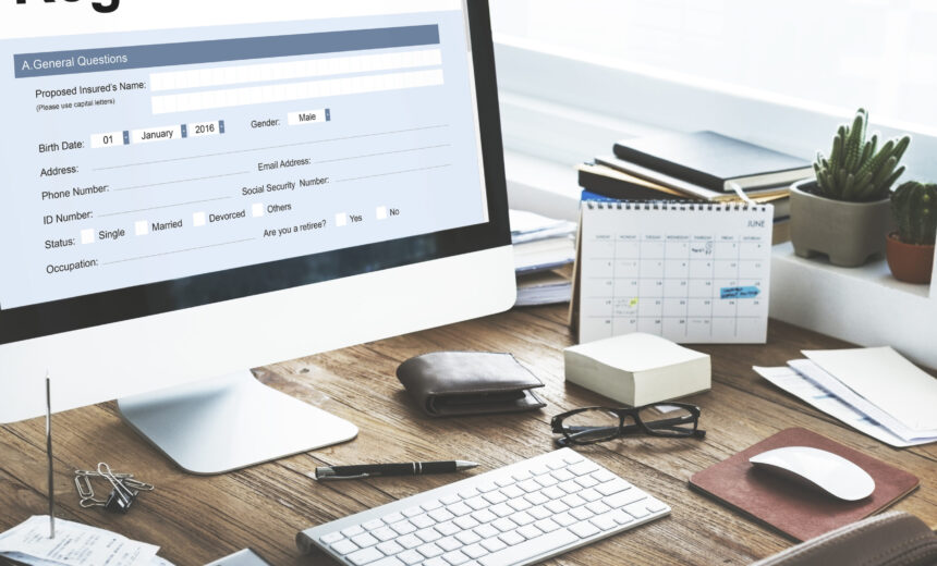 Registration Application Paper Form Concept